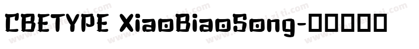 CBETYPE XiaoBiaoSong字体转换